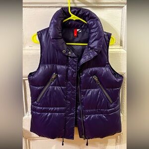 H&M Dark Purple zip up Puffer Vest size 8